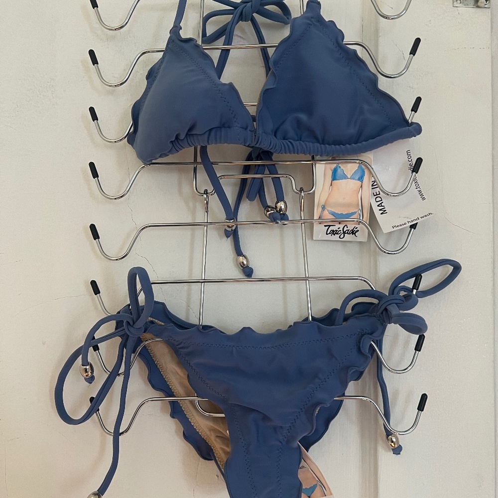 Roxie Sadie Blue Triangle Bikini Set